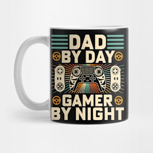 Dad By Day Gamer By Night for a gamer dad on birthday, father's day. Mug